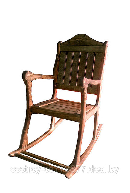 Кресло-качалка из дерева под ротанг AX3002-2 Дуб №5 ткань Бежевая 1089-4 (полиэстер)