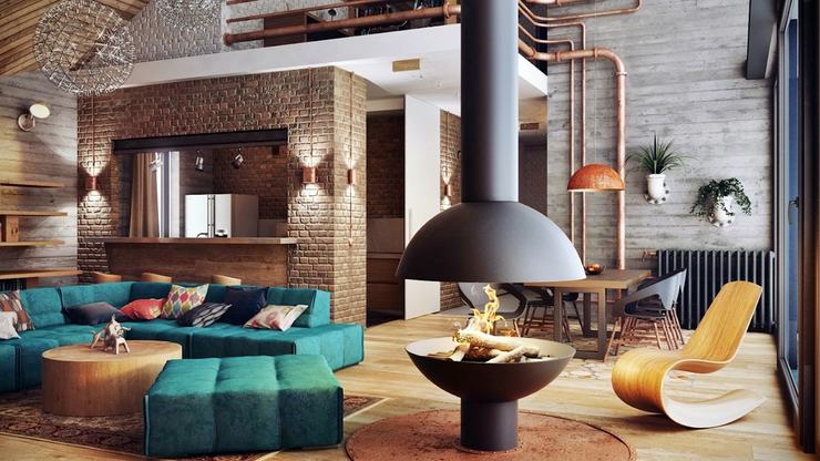 интерьер в стиле лофт