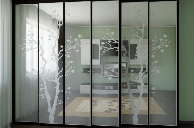 шкаф-купе с рисунком