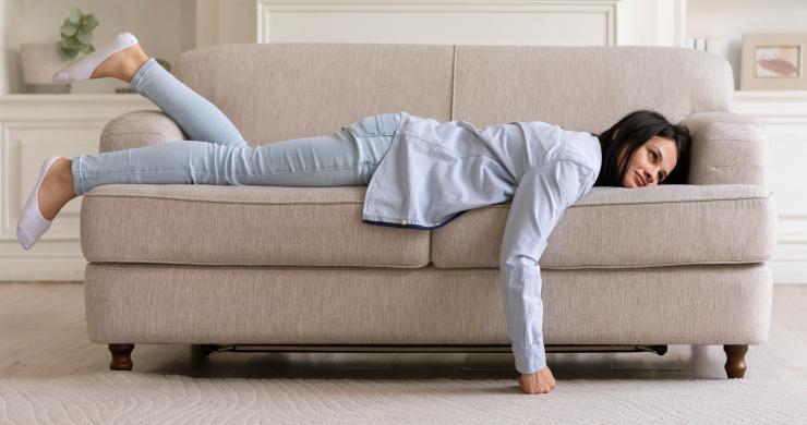 Young woman relaxing on the couch