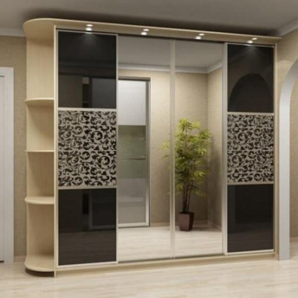 Shkaf kupe kombinirovanniy s polkami i podsvetkoy 1 