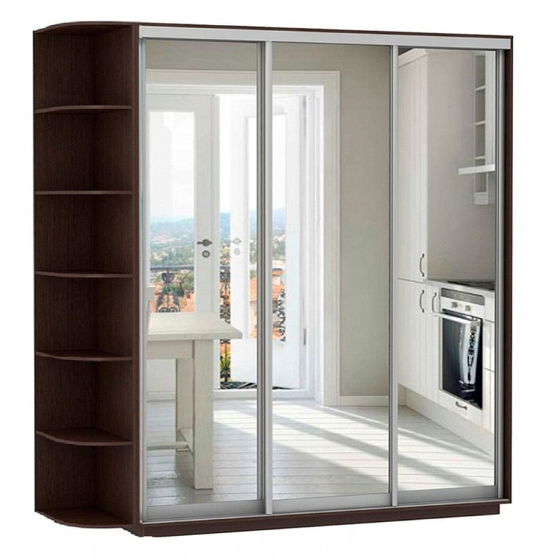 Shkaf Kupe Trehstvorchatyj Ekspens Trio S Zerkalnym Fasadom