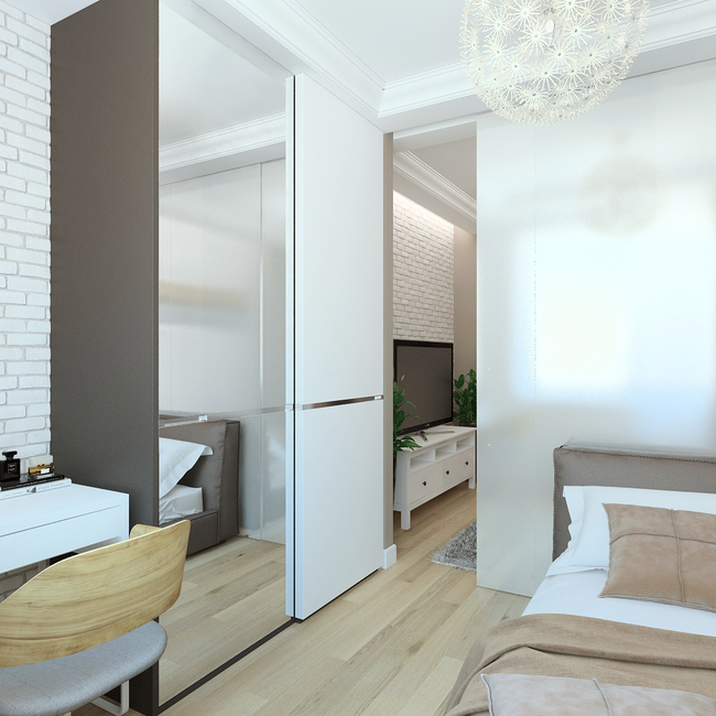 Shkaf kupe s zerkalom