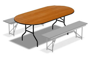 Ovalnyij skladnoj stol