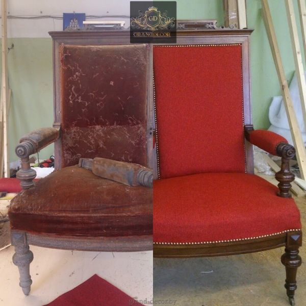 Restavracija starogo derevjannogo kresla