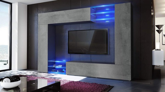 Seraya matovaya stenka