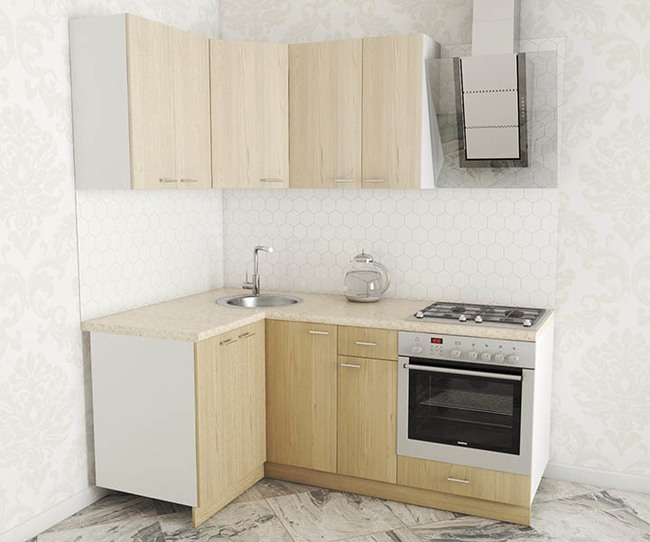 Kuhnya luiza lux uglovaya 1.2x1.9 flitvud shampan flitvud belyj