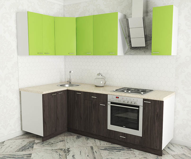 0003 kuhnya luiza lux uglovaya 1.2x2.4 flitvud seraya lava zelenyj lajm