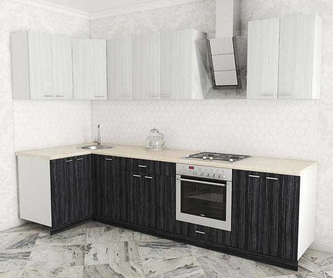 0005 kuhnya luiza lux uglovaya 1.2x3.0 drevesina grafit drevesina belaya