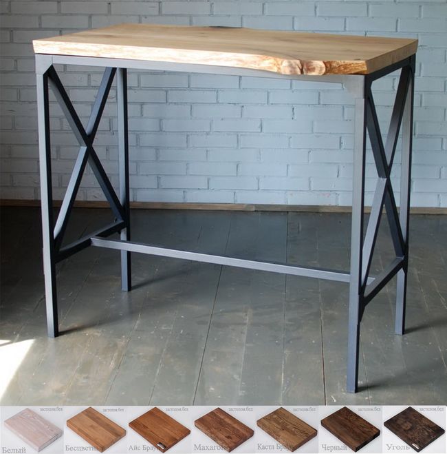 621 stol barnyj iz massiva duba serii x s podnozhkoj 399 