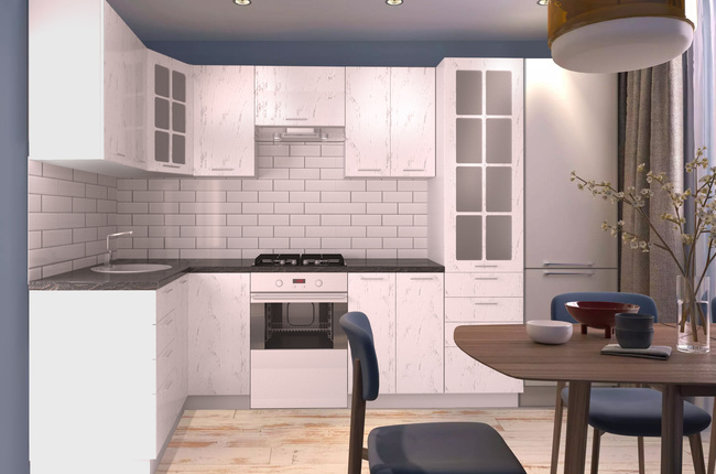 Sofiya proyekt sn 114 so steklom mdf 1.4kh2.7 dub polyarnyi fon