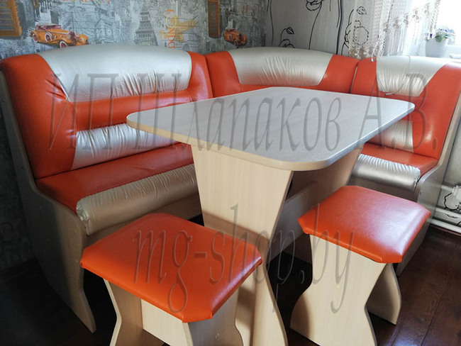 Kuhonnyj nabor alenka 6 oranzhevyj serebristyj