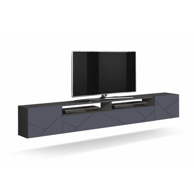 Tumba pod televizor praga s frezerovkoj diamant seryj soft grafit 1 800x800