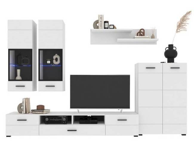 Gostinaja neo 1 belaja shagren s podsvetkoj interlinija foto 1 800x800