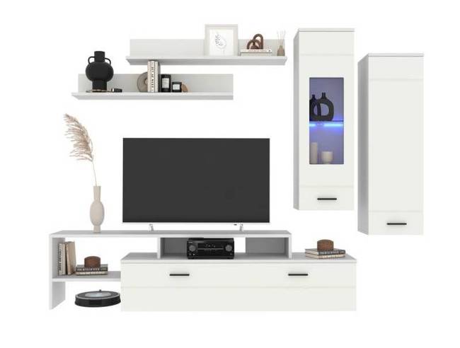 Gostinaja neo 7 belaja shagren s podsvetkoj interlinija foto 1 800x800