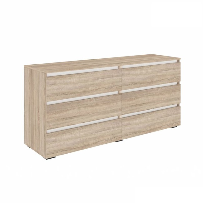 Komod bari 160 6 sh dub sonoma belyj korteks 1 800x800