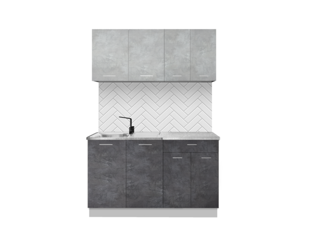 Nabor mebeli dlya kuhni lana proekt sn 113 bez stekla dsp 14 beton sparks lajt beton sparks